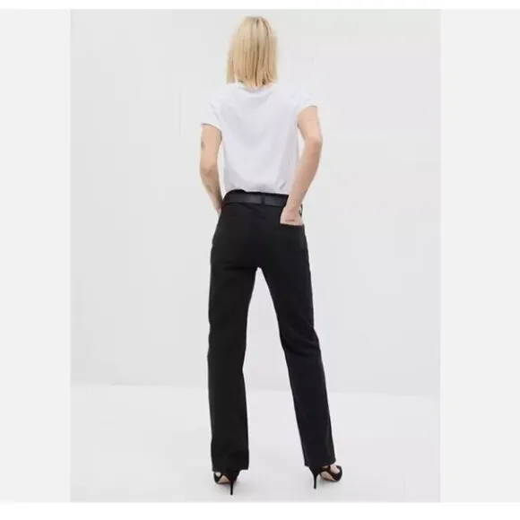 GAP High Rise Cotton 90's Loose Jean Black Size 28/6 PETITE Y2k Vibes - MSRP $90
