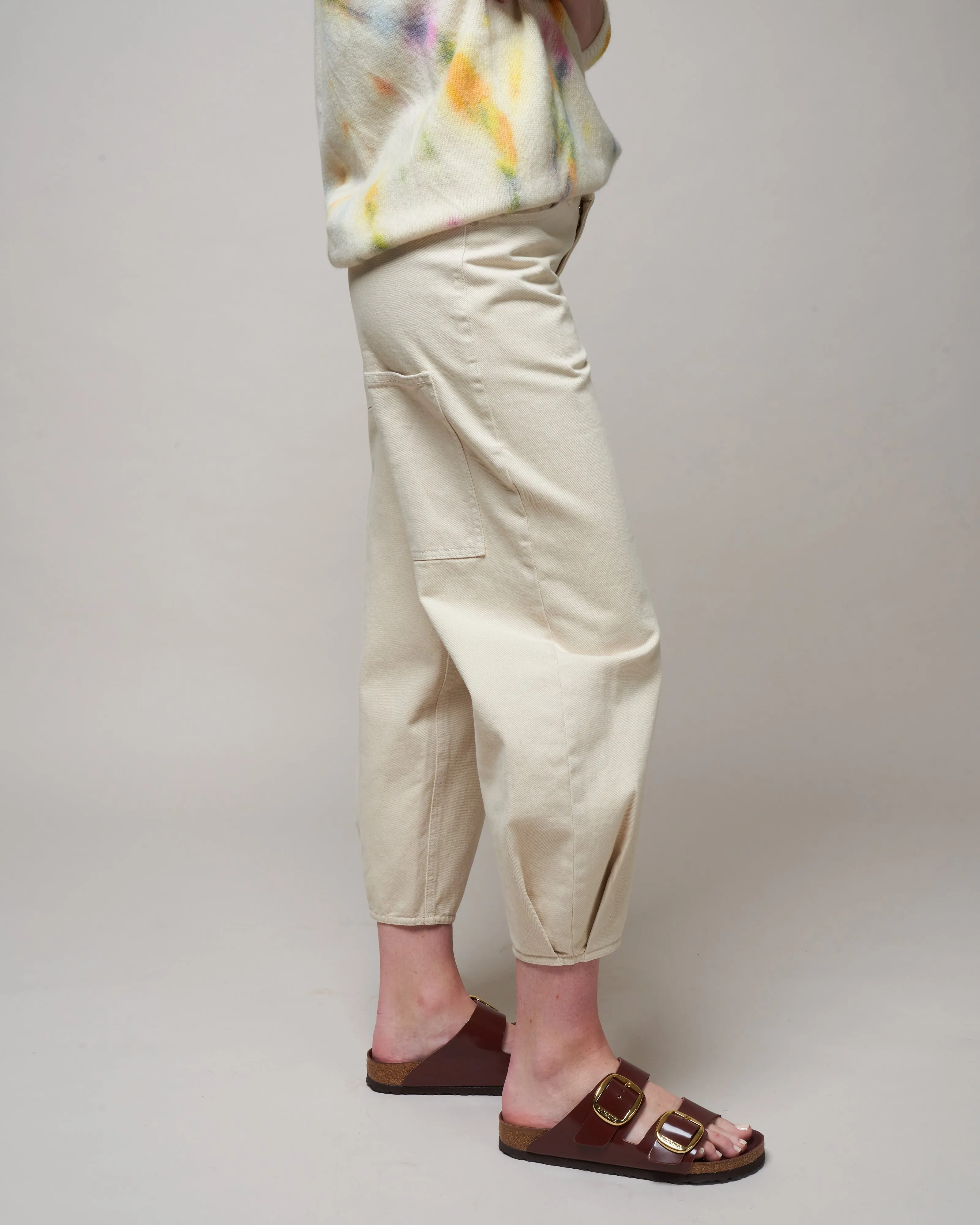 garment washed twill brancusi pant - ivory