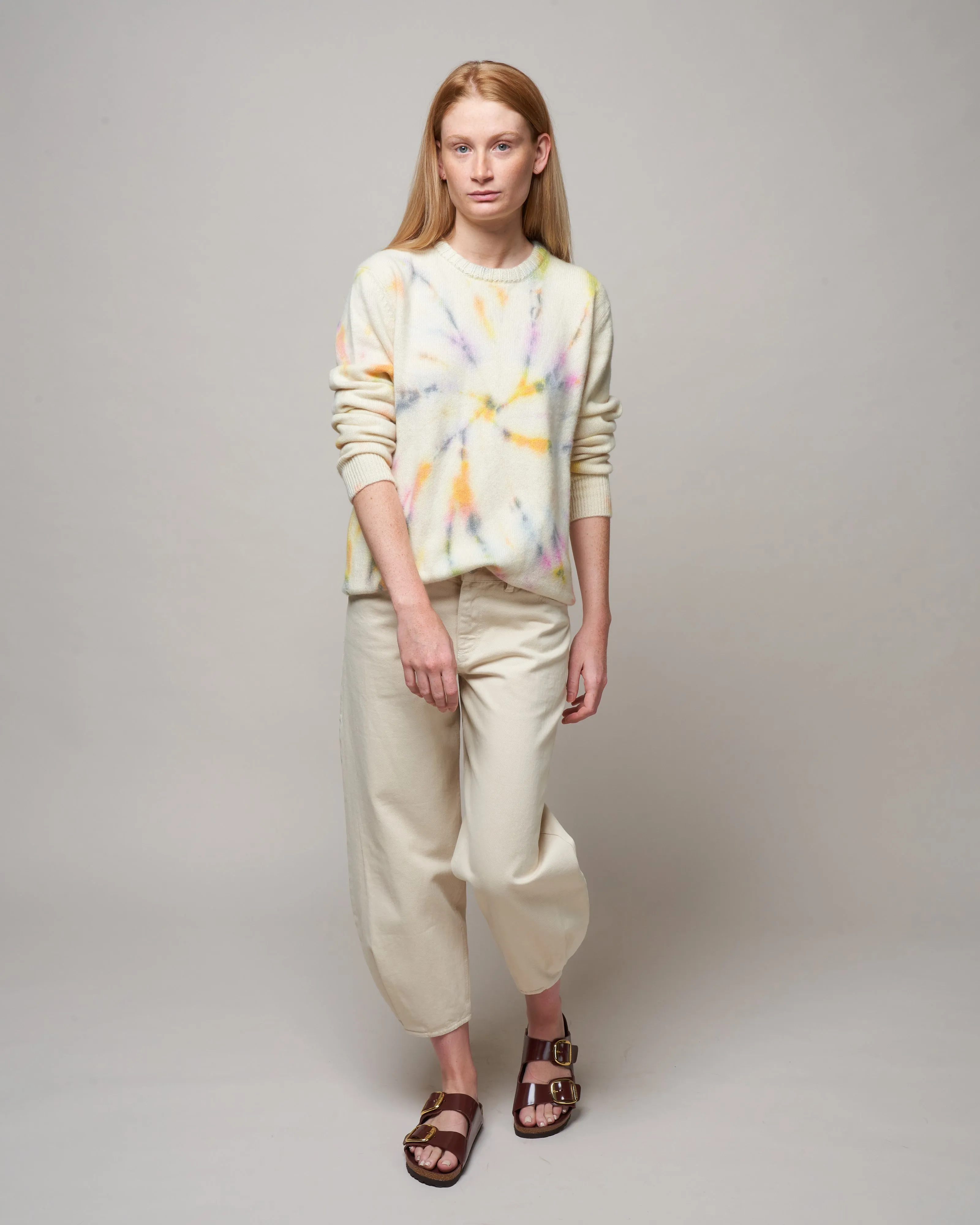 garment washed twill brancusi pant - ivory