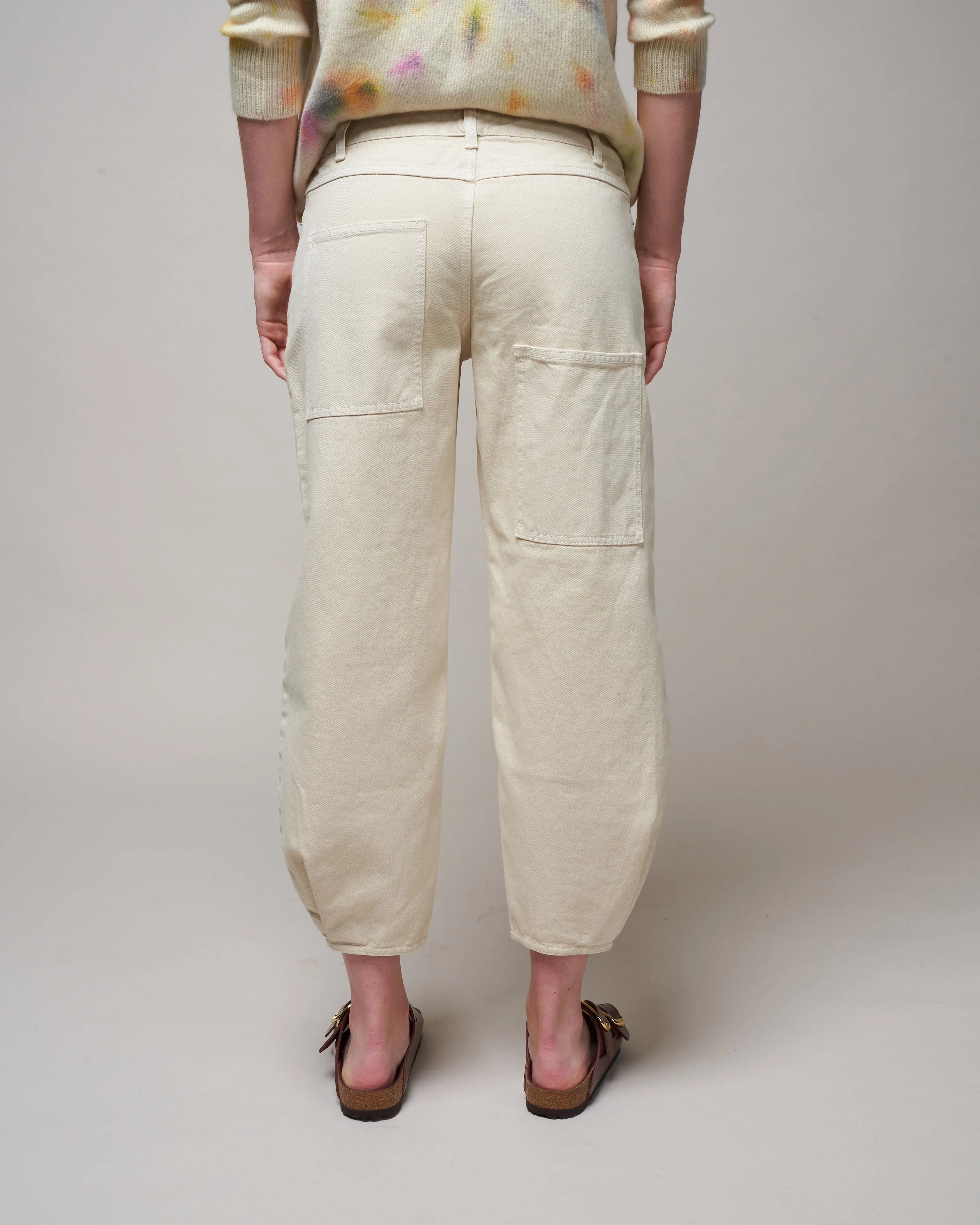 garment washed twill brancusi pant - ivory