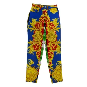 Gianni Versace Sun Baroque Print Jeans
