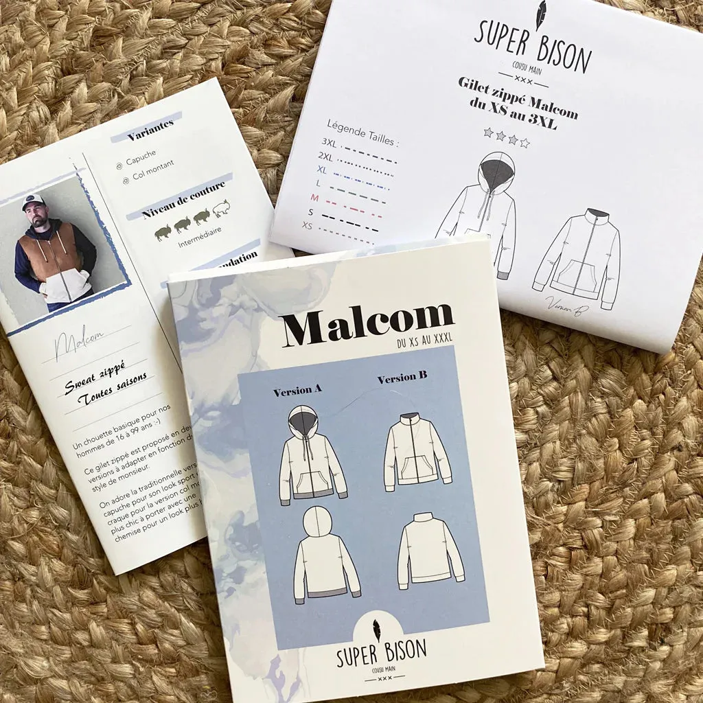Gilet MALCOM Patron de couture pochette - SUPER BISON