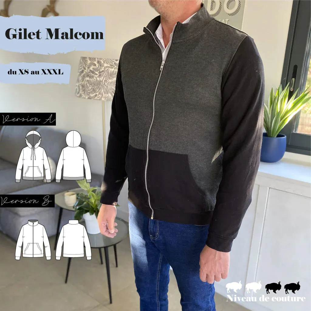 Gilet MALCOM Patron de couture pochette - SUPER BISON