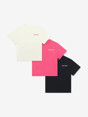 Girls 3 Pack T-Shirt Set in Multicolour