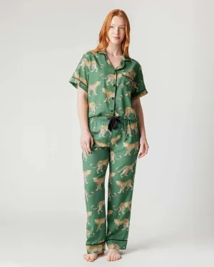 Green Cheetah PJ Pant Set
