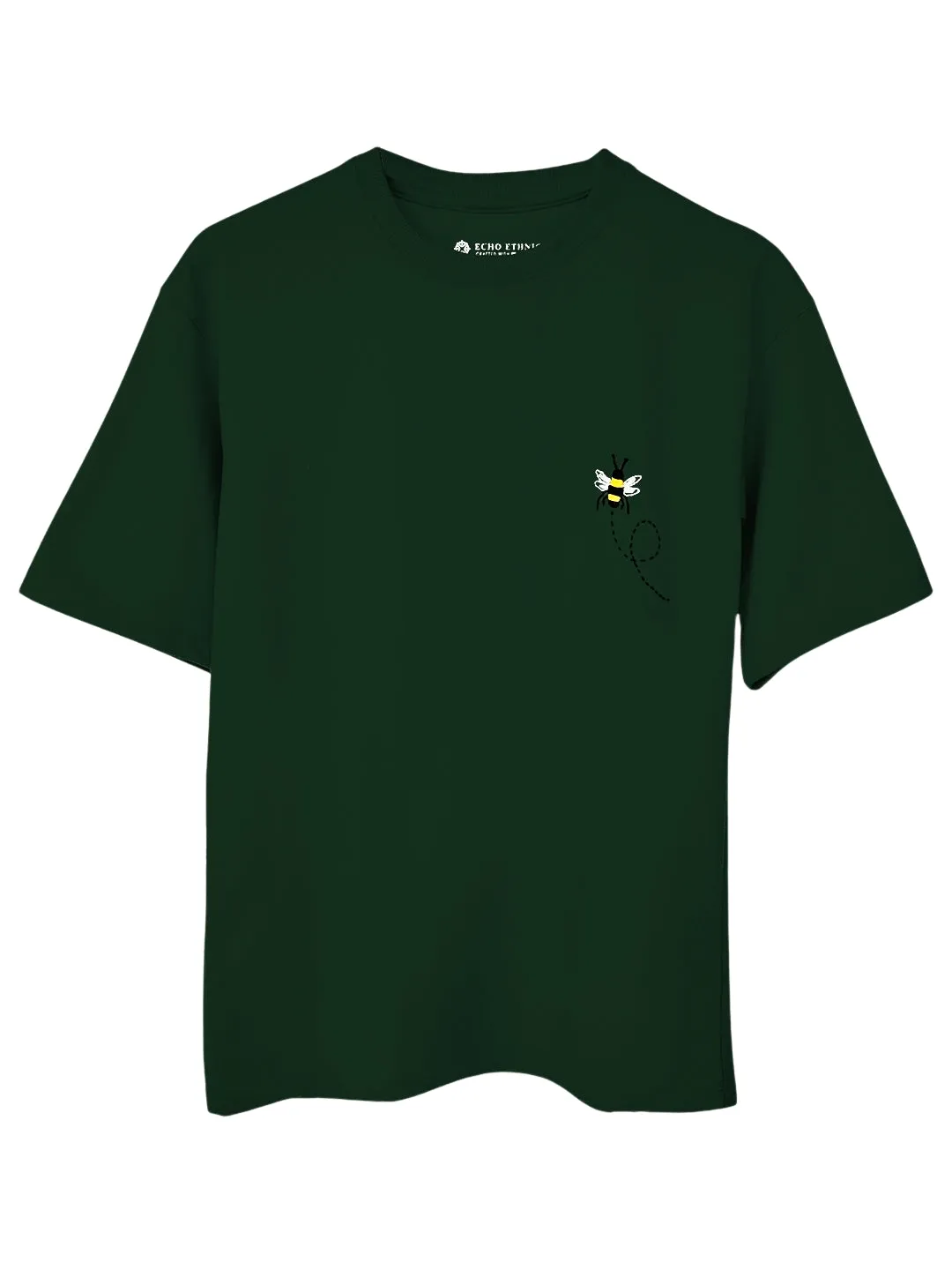 Green - Unisex Hand Embroidered Oversize T-Shirt