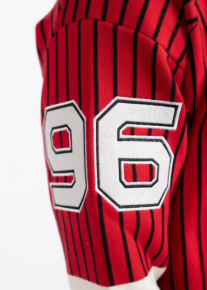 GUAPI Blood Red Knit Hockey Jersey (Red)
