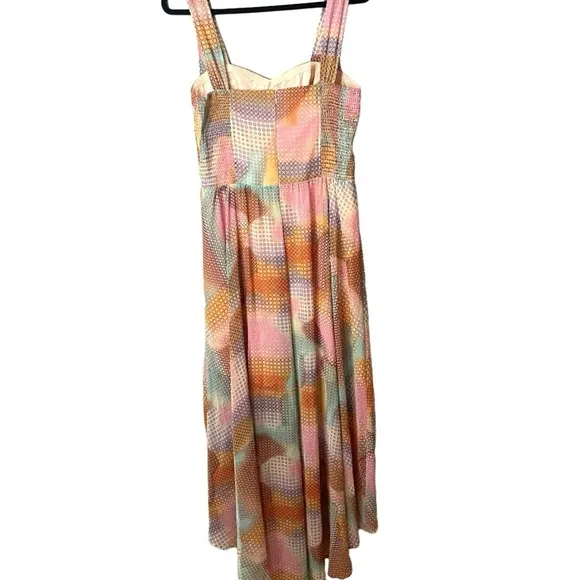 GUESS  Hi Low Chiffon Sweetheart Party Dress Pastels Demure SZ 12  EUC