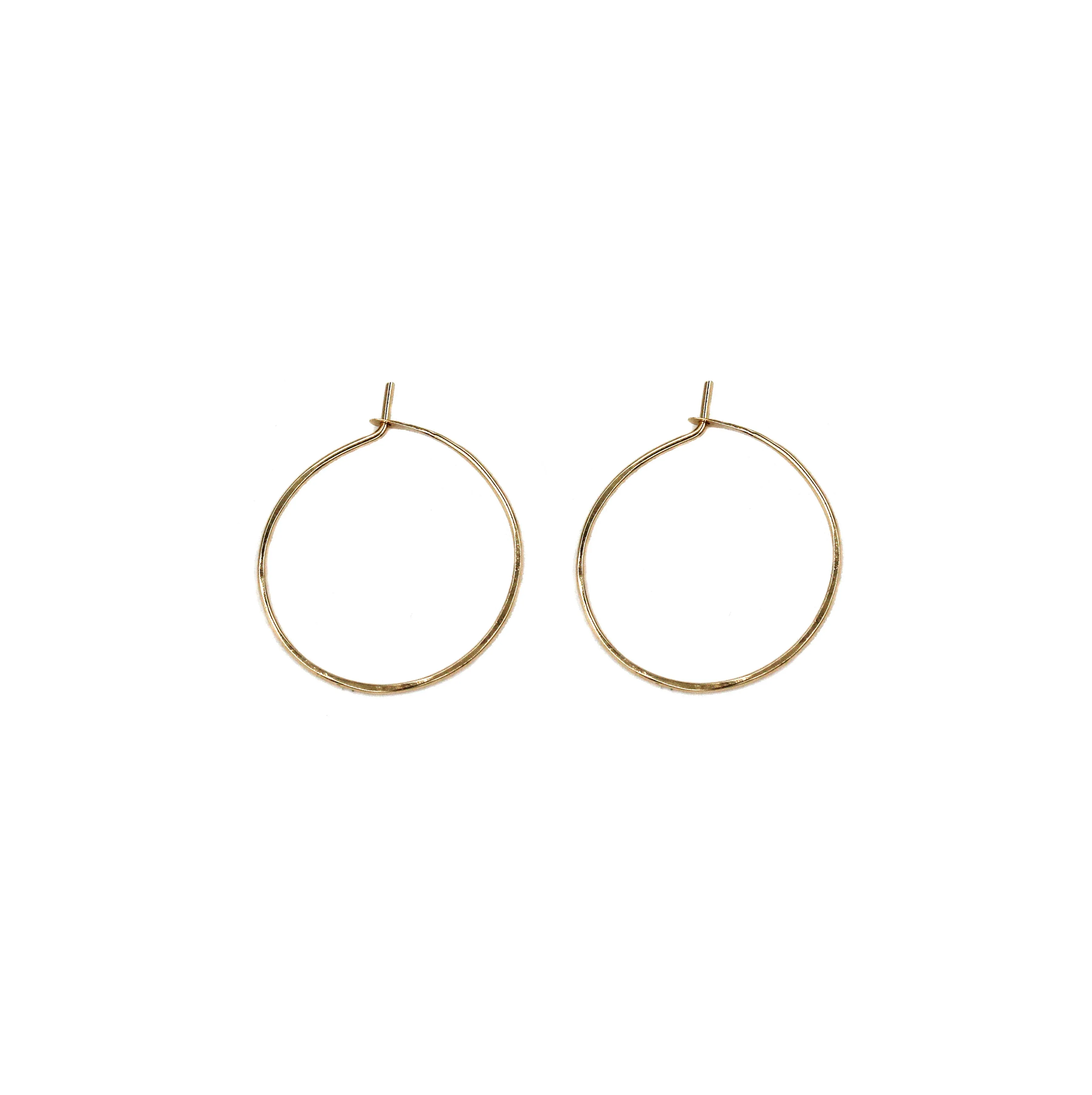 Hannah 1"  Smooth Hoop Earrings