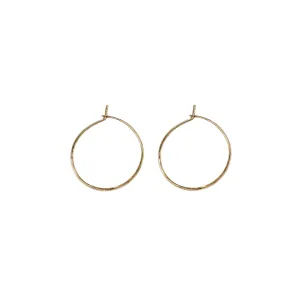 Hannah 1"  Smooth Hoop Earrings