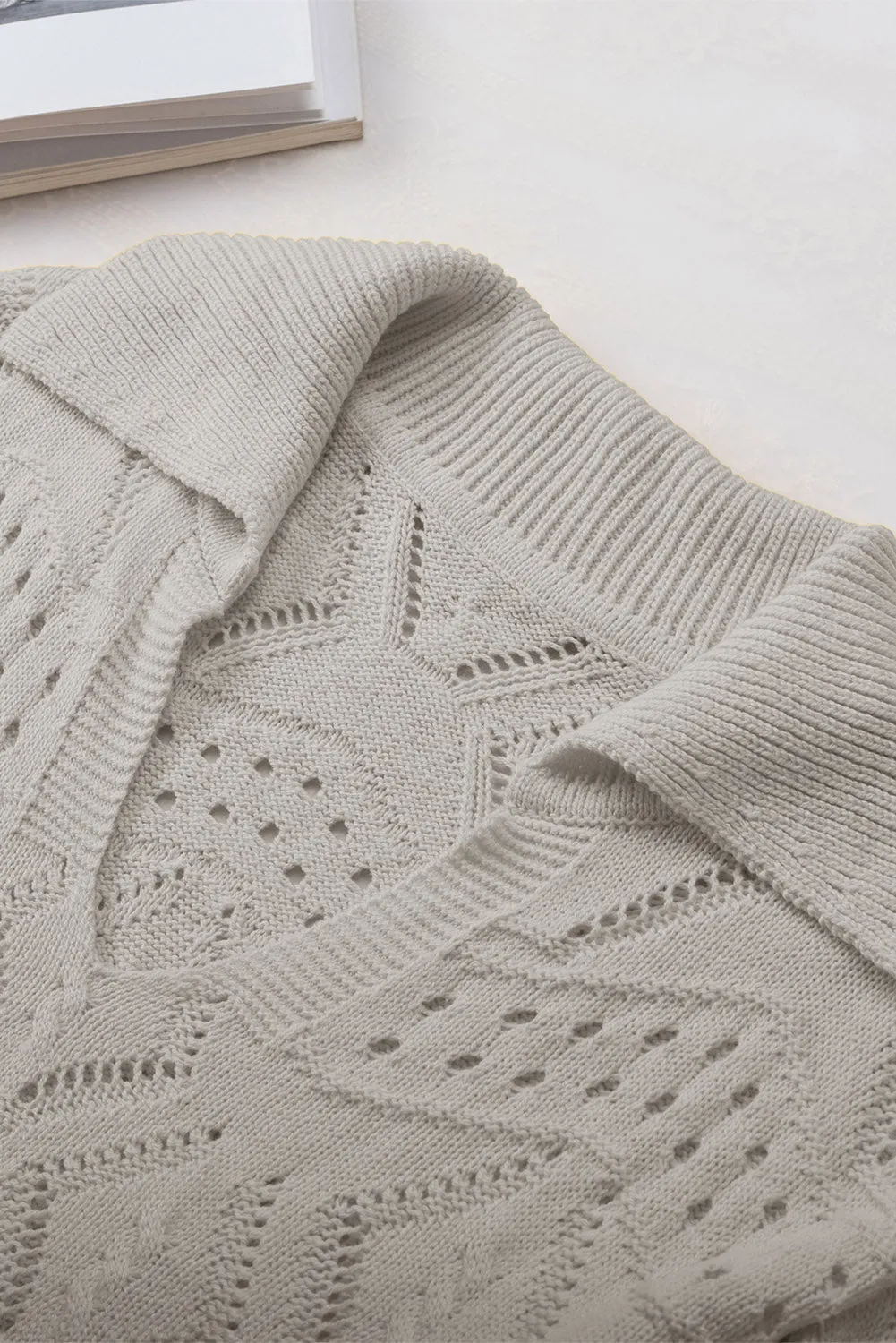 Hazel Blues® |  Hollow Out Johnny Collar Sweater