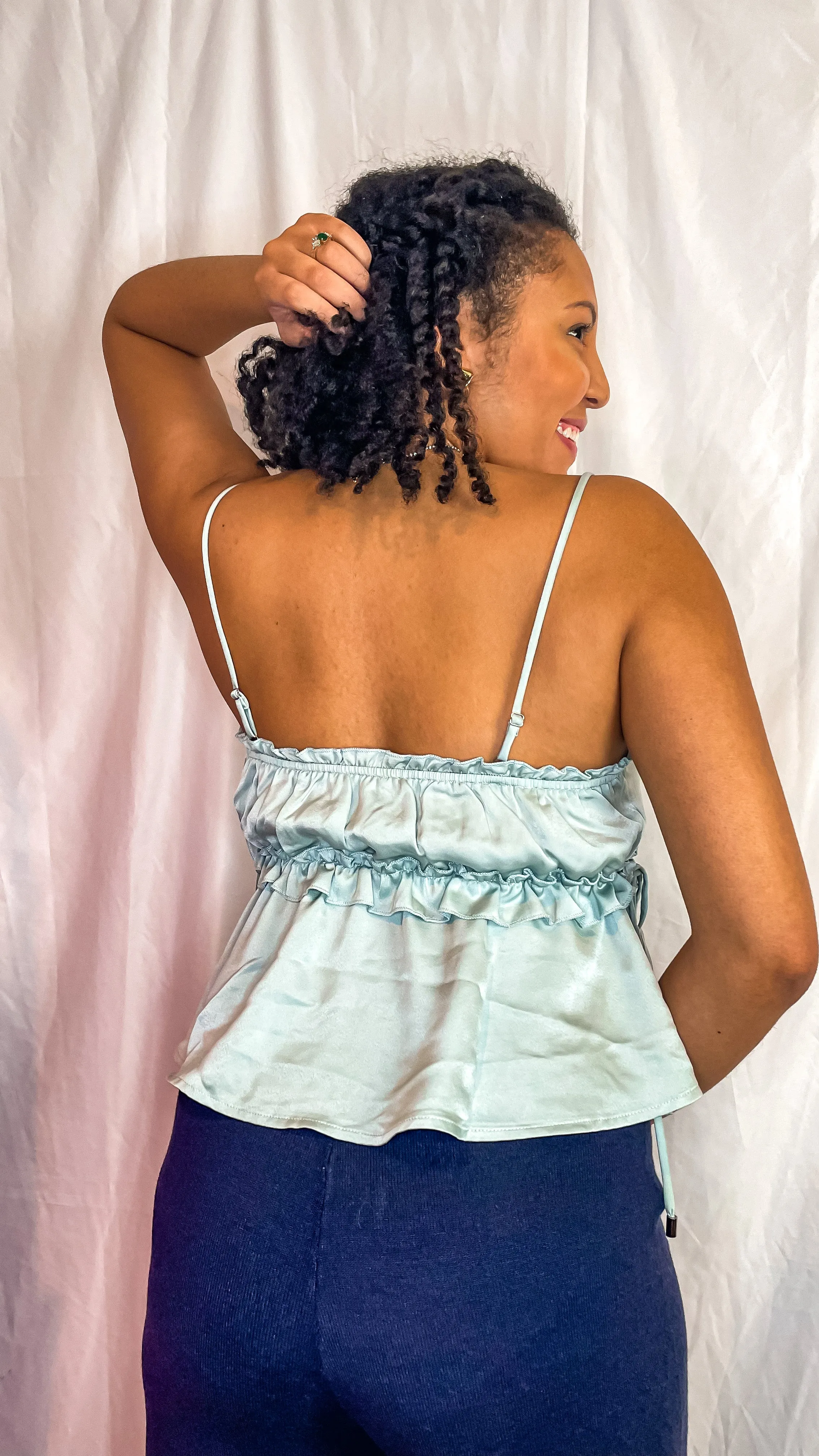 Helena Ruffle Spaghetti Top
