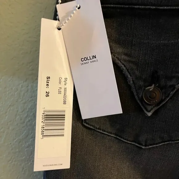HUDSON Jeans Collin Skinny Ankle Jeans, Size 26