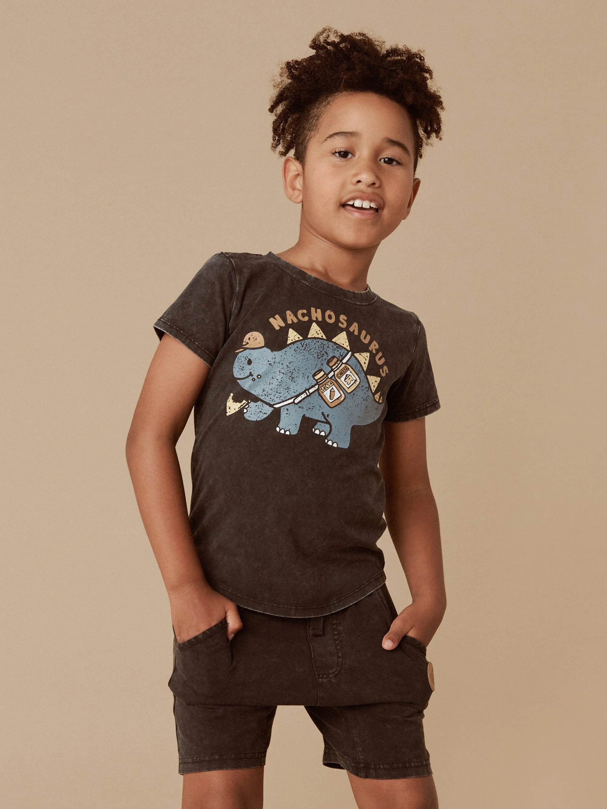 Hux - Slouch Shorts - Vintage Black
