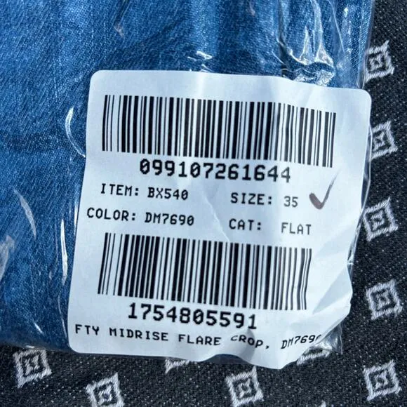 J Crew Flare Crop Jeans 35 NWT Blue Pebble Wash Denim Women's BX540 J.Crew