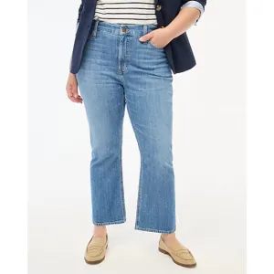 J Crew Flare Crop Jeans 35 NWT Blue Pebble Wash Denim Women's BX540 J.Crew