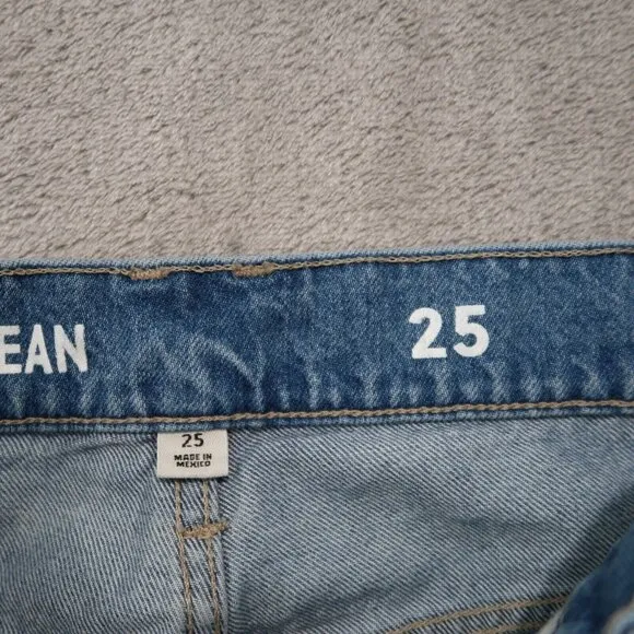 J Crew Jeans Womens 25 Blue 90s Wide Leg Whiskering Light Wash Casual Preppy