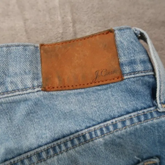 J Crew Jeans Womens 25 Blue 90s Wide Leg Whiskering Light Wash Casual Preppy