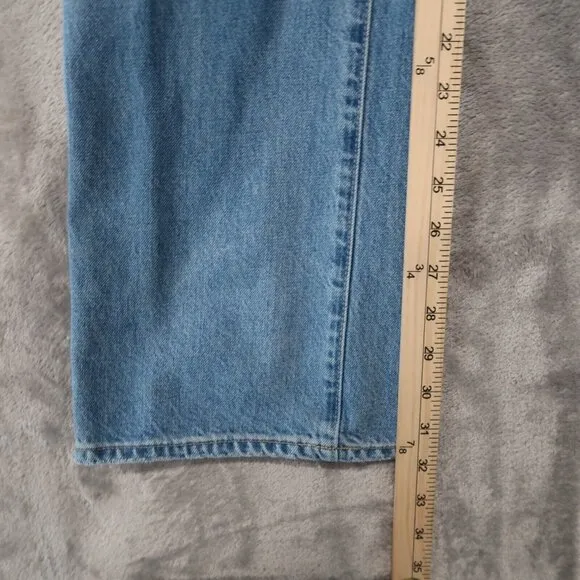 J Crew Jeans Womens 25 Blue 90s Wide Leg Whiskering Light Wash Casual Preppy