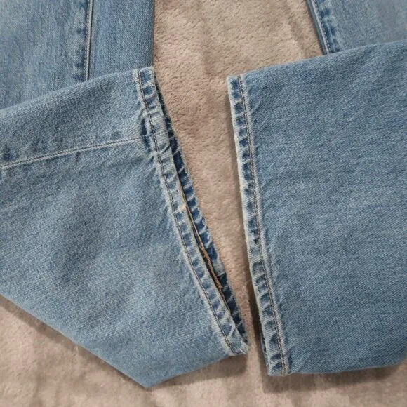 J Crew Jeans Womens 25 Blue 90s Wide Leg Whiskering Light Wash Casual Preppy