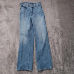 J Crew Jeans Womens 25 Blue 90s Wide Leg Whiskering Light Wash Casual Preppy