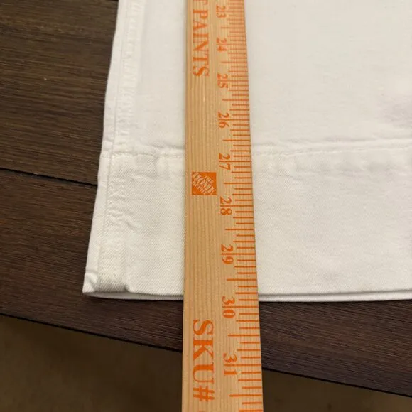 J. Crew Wide-leg denim trouser in white Size 32