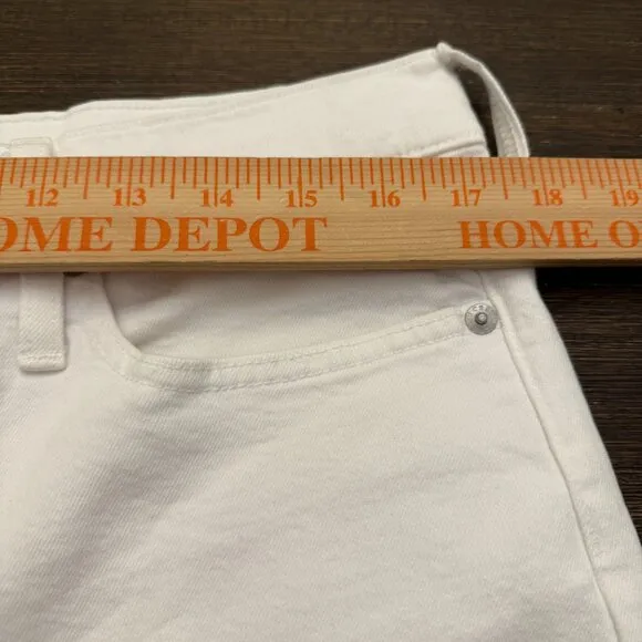 J. Crew Wide-leg denim trouser in white Size 32