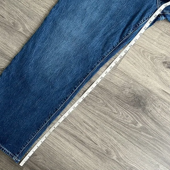J.CREW Full Length Wide Leg Jeans Size 31 Dark Wash Patch Pocket Bohemian Retro