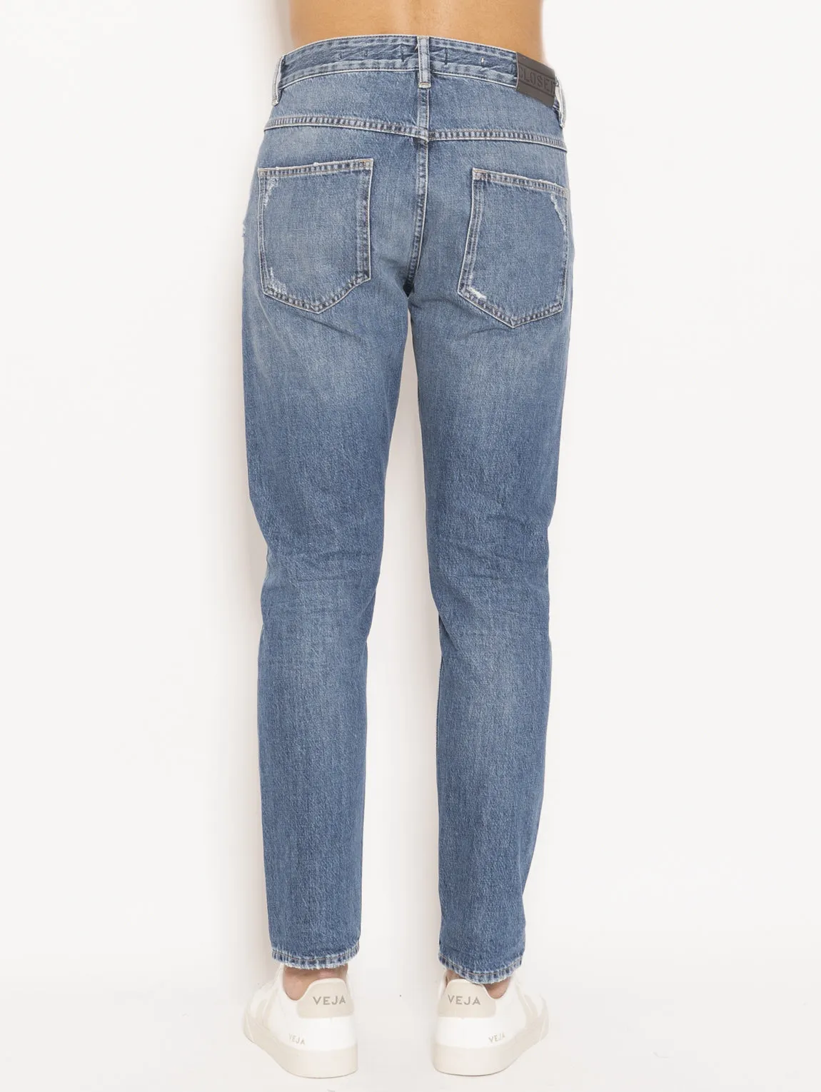 Jeans Cooper Tapered Relaxed Cropped Blu