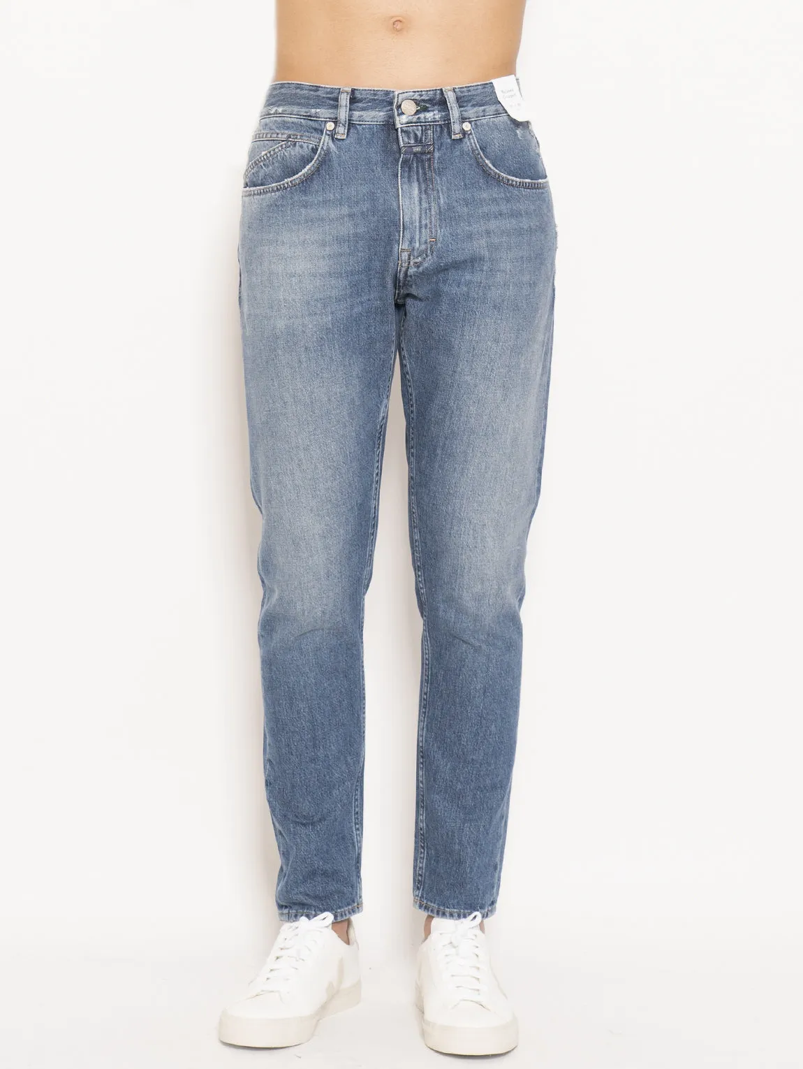 Jeans Cooper Tapered Relaxed Cropped Blu