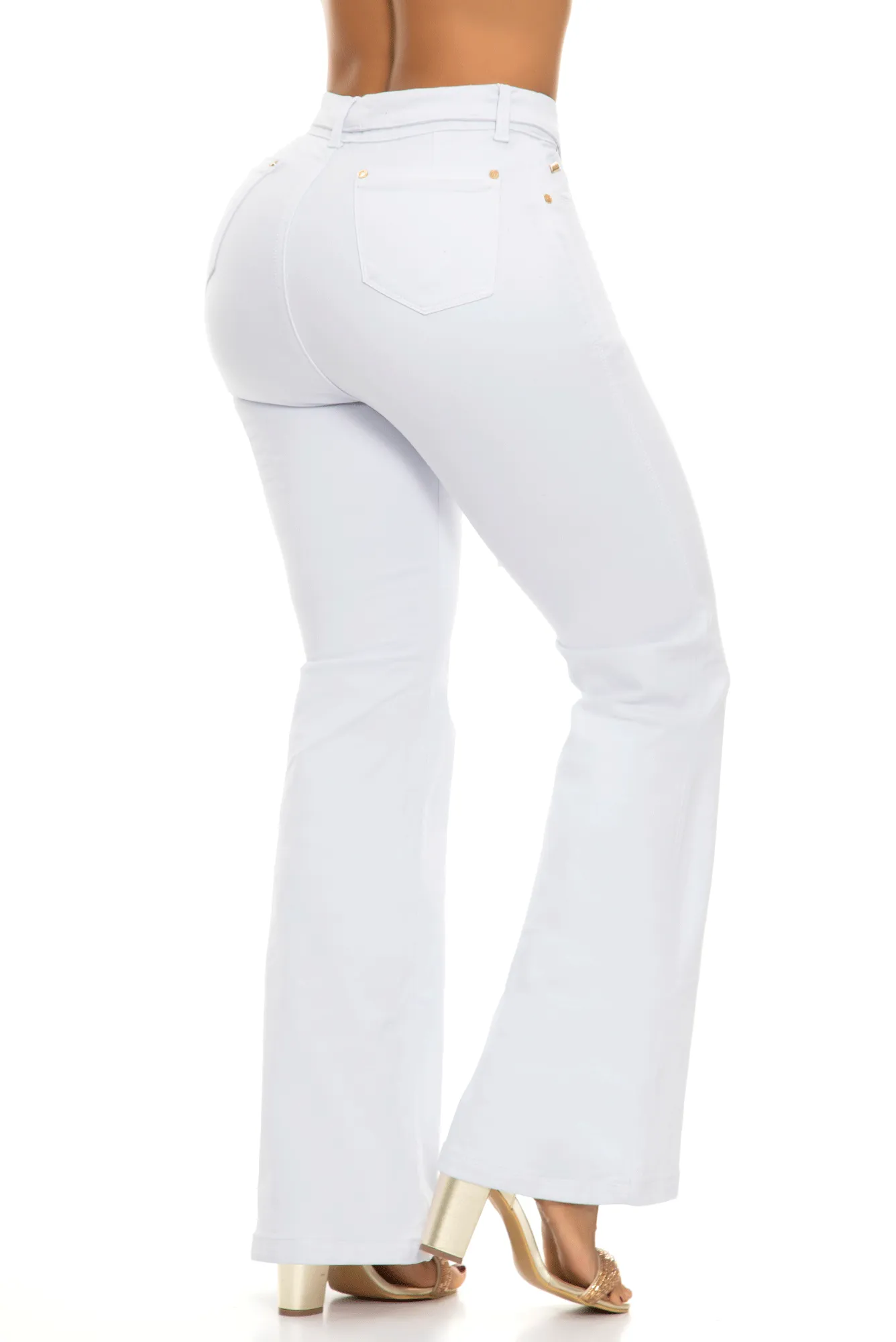 Jeans Levanta Cola Blanco Carlos Prada 6842