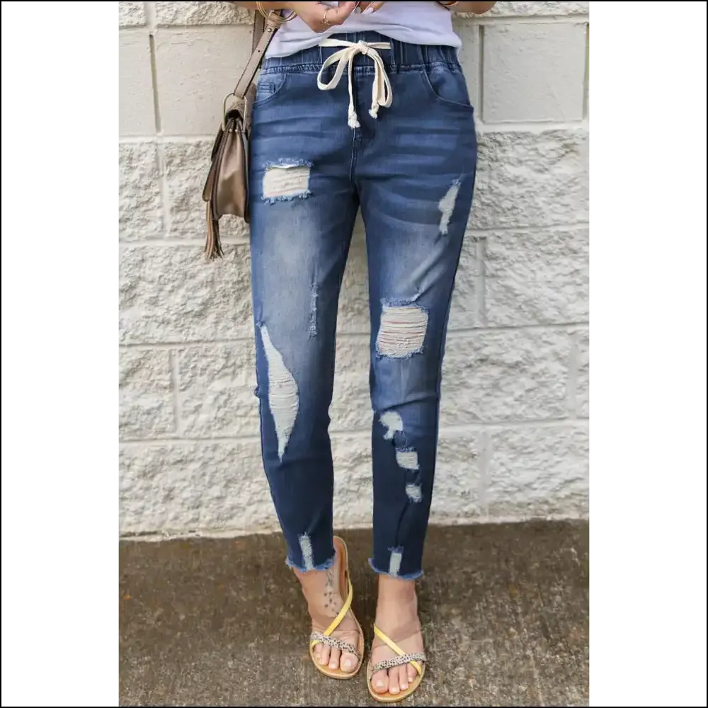 Jeans so Distressed They’ve Seen More Drama than a Reality Show 🎭✨