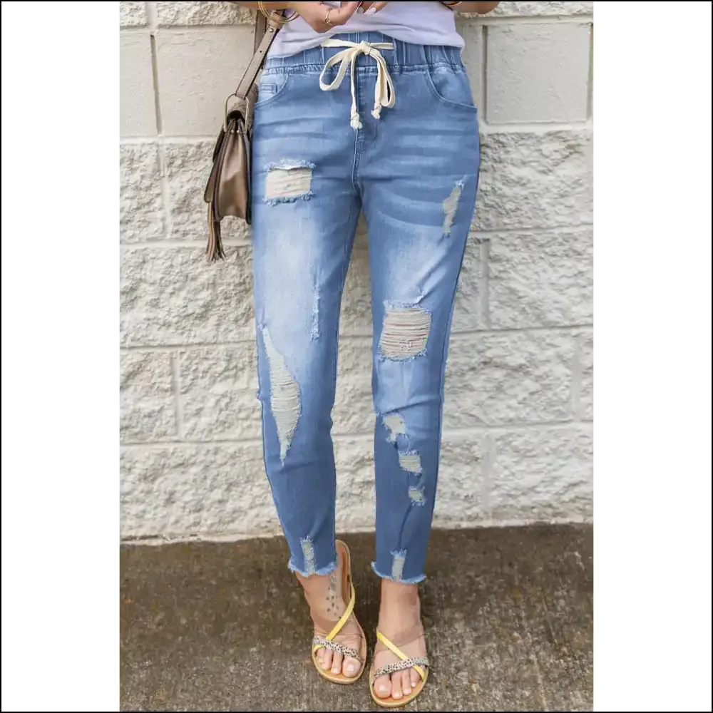 Jeans so Distressed They’ve Seen More Drama than a Reality Show 🎭✨