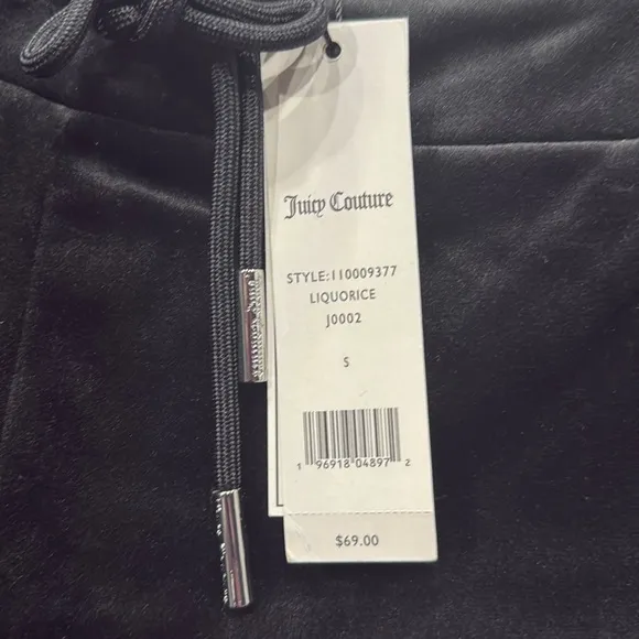 JUICY COUTURE | ✨NEW✨ Big Bling Velour Track Shorts in Liquorice