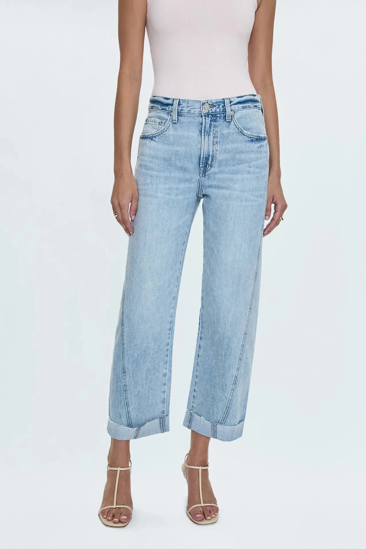 Kacey Mid Rise Cuffed Straight Jean- Berkeley by Pistola