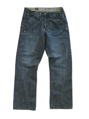 KAM Mens Big Size Relaxed Fit Fashion Soft Cotton Jeans (Mc Kart)