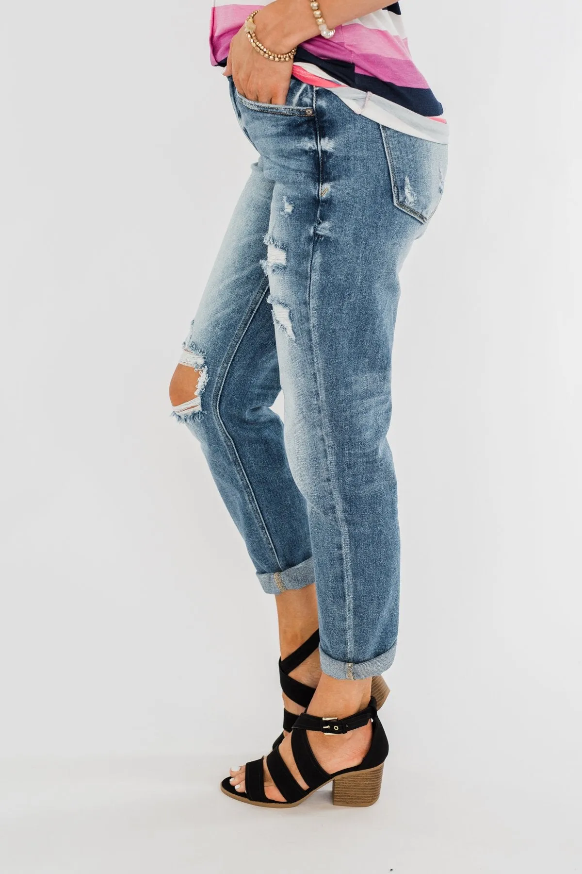 KanCan Boyfriend Jeans- Jessie Wash
