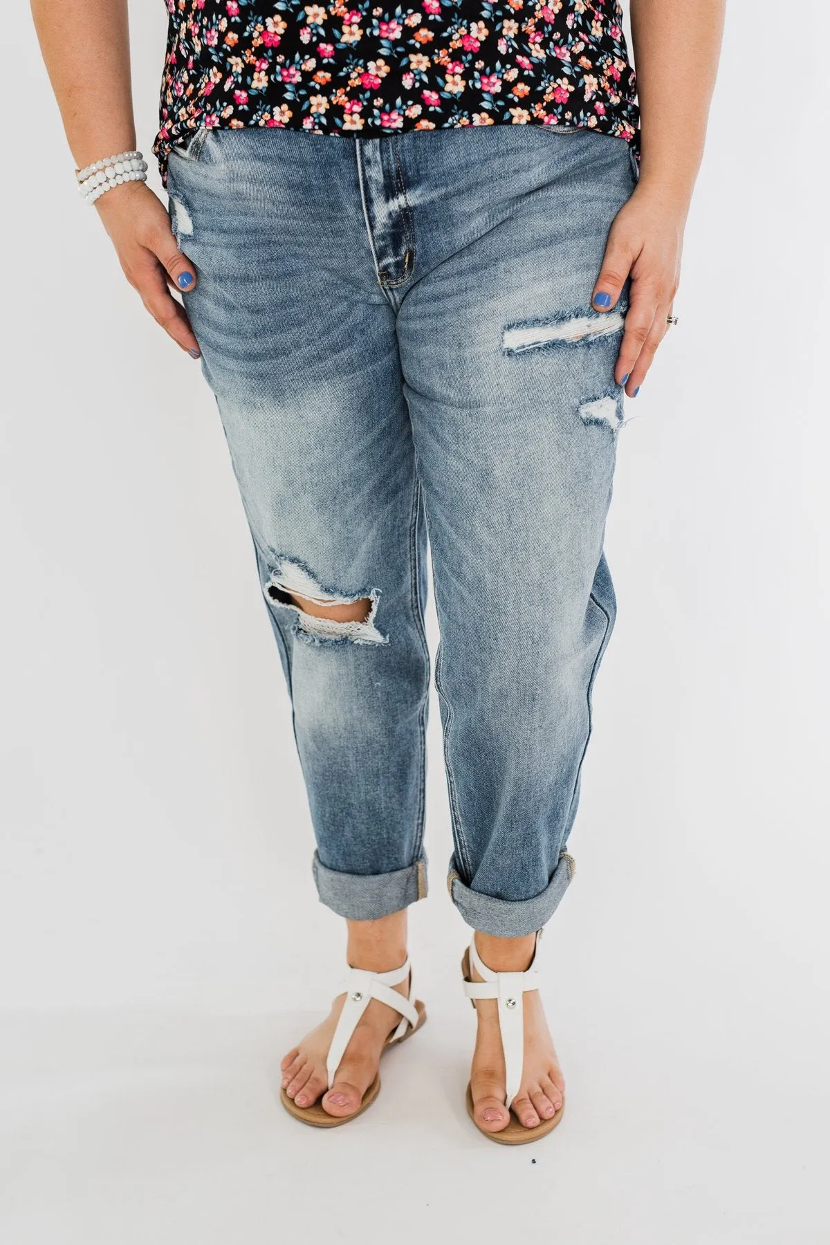KanCan Boyfriend Jeans- Jessie Wash