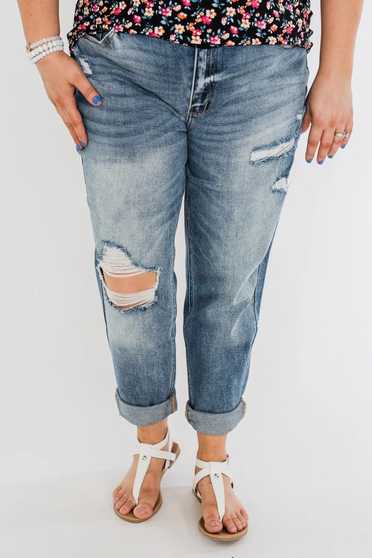 KanCan Boyfriend Jeans- Jessie Wash