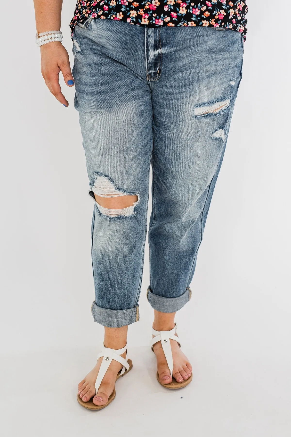 KanCan Boyfriend Jeans- Jessie Wash