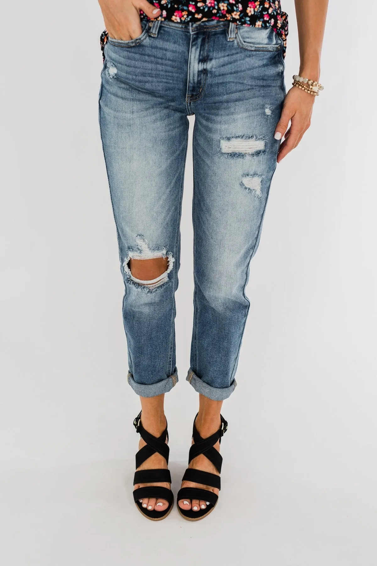 KanCan Boyfriend Jeans- Jessie Wash
