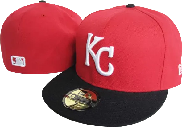 KC ROYALS RED/BLACK FITTED