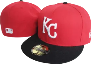 KC ROYALS RED/BLACK FITTED