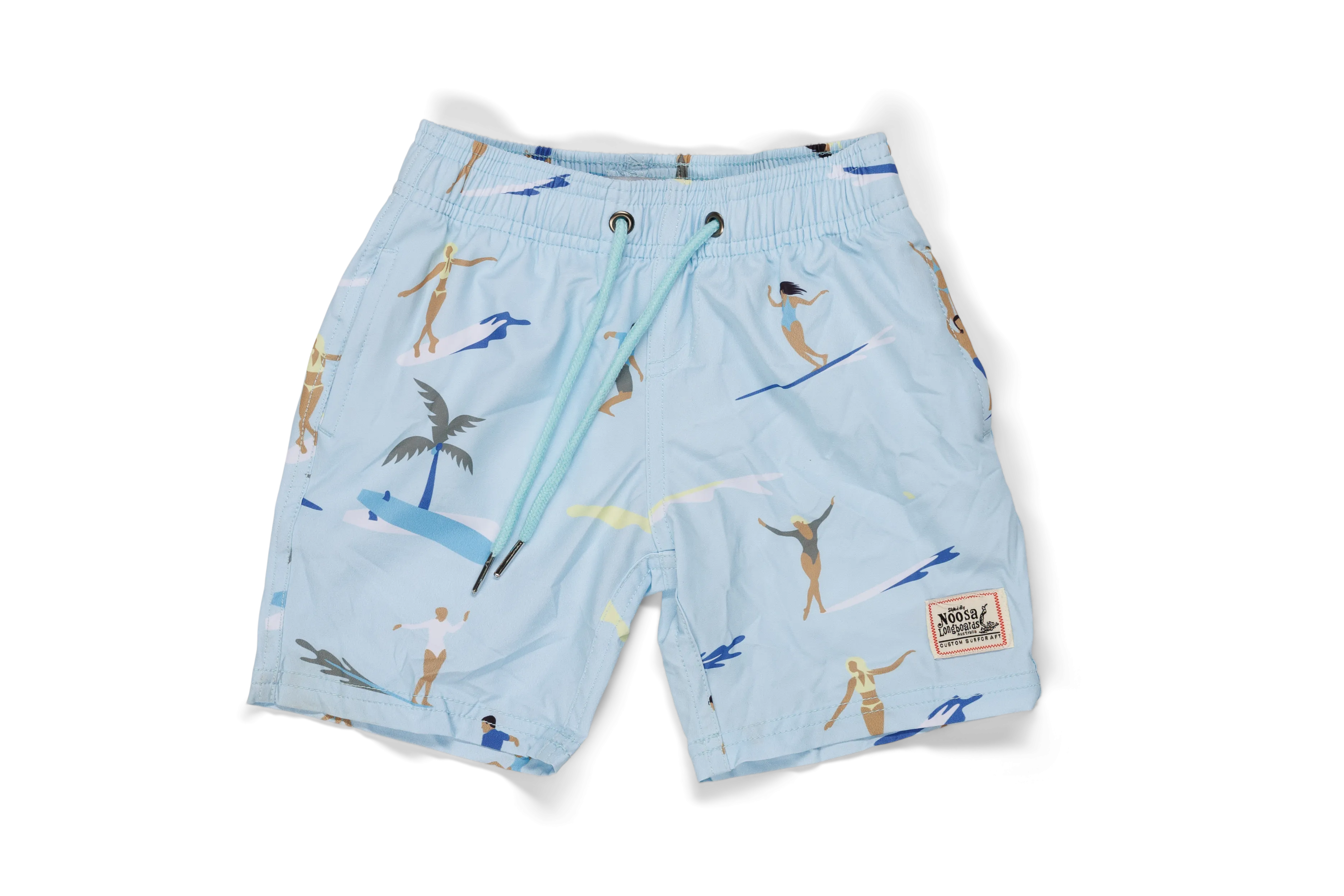 Kids Surf Style Swim Shorts Blue