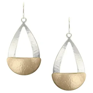 Large Semi Circle Teardrop Wire Earrings
