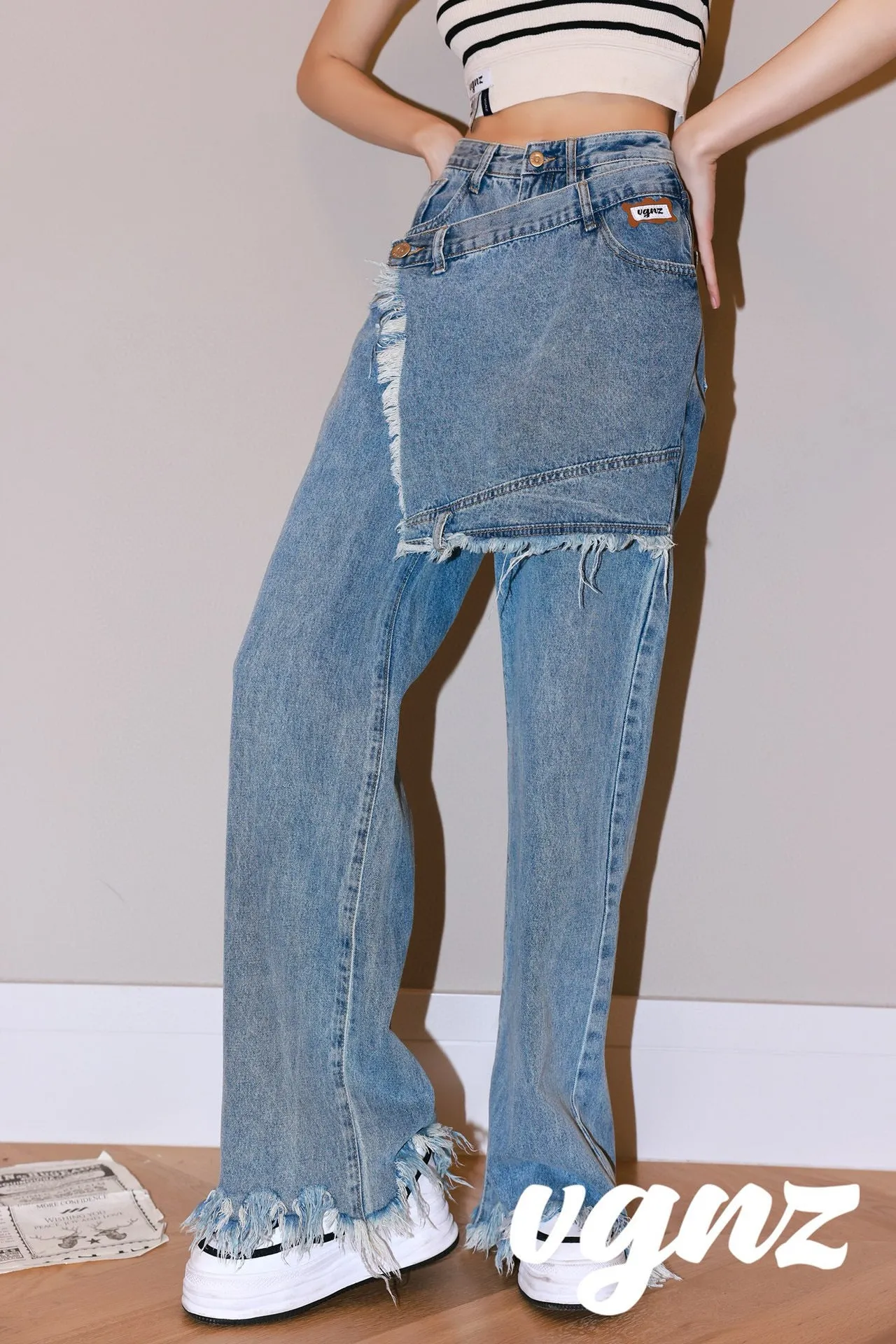 Layered Look Jeans