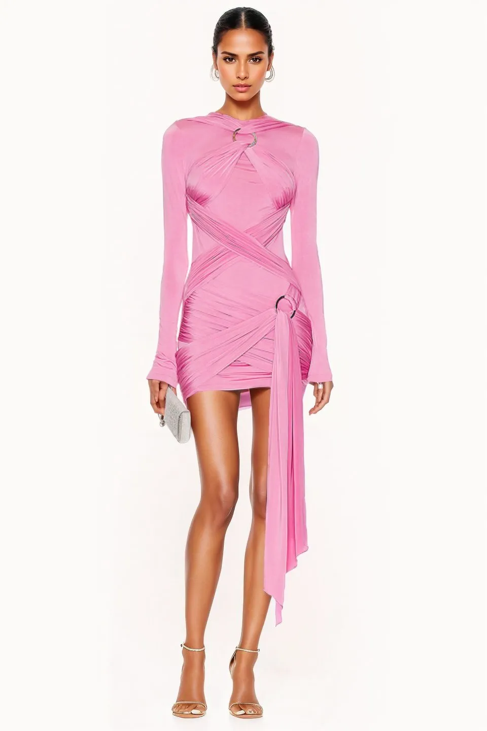 Lea Lace-up Strap Mini Dress
