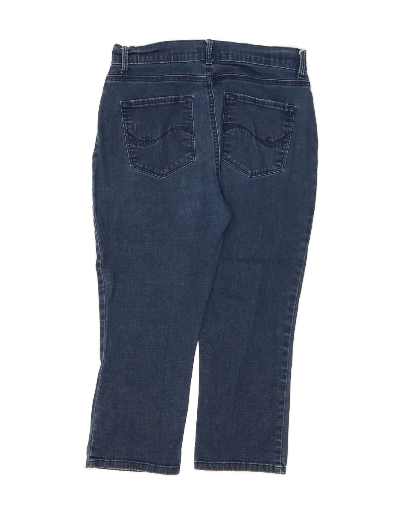 LEE Womens Easy Fit Capri Jeans W28 L20 Blue