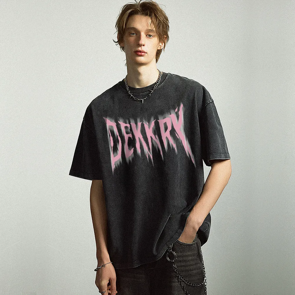 Letter Washed T-shirt