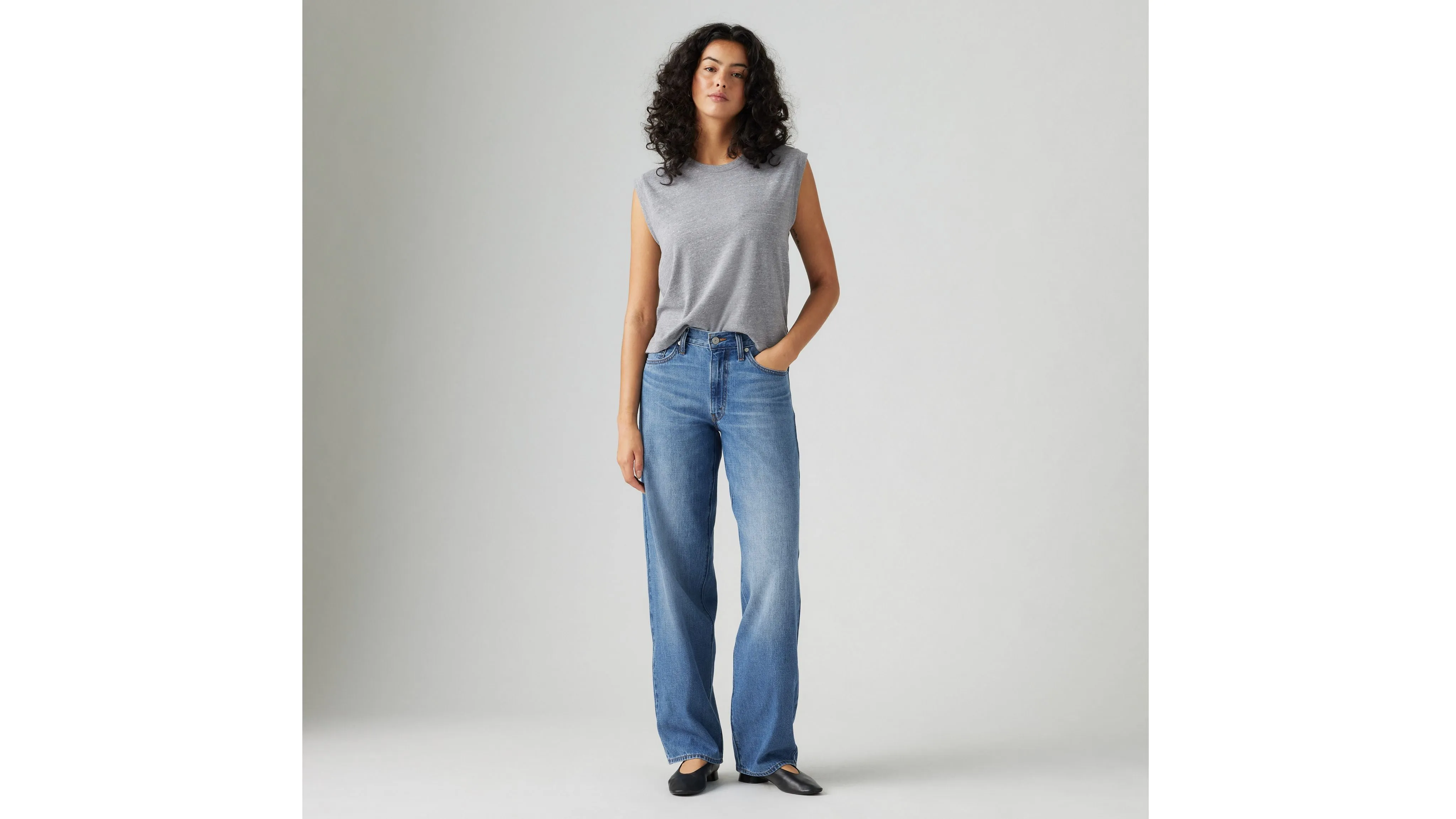 Levis | Baggy Dad Jeans Aus Leinen  Denim | 0057 usedwashed